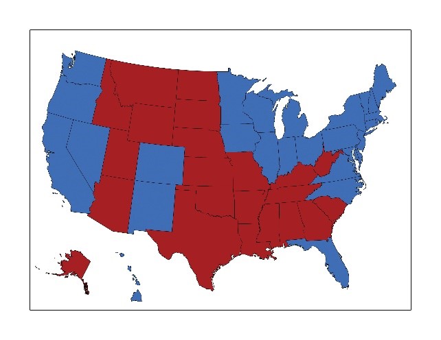 True Three Color Voting Map EdTech Books